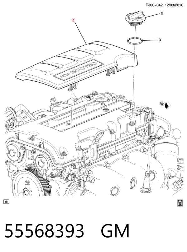 Tapa motor 55568393 General Motors