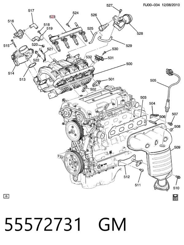 Rampa de combustible 55572731 General Motors