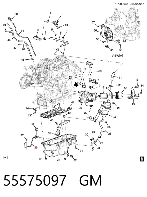 Sensor de nivel de aceite 55575097 General Motors