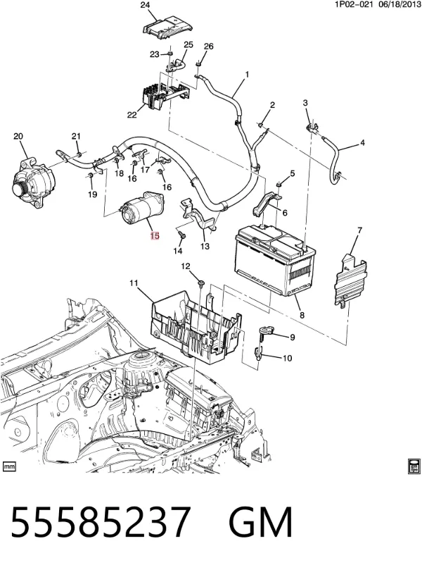 Motor de arranque 55585237 General Motors