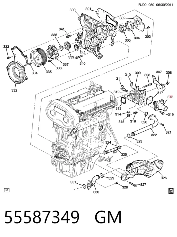 Termostato 55587349 General Motors