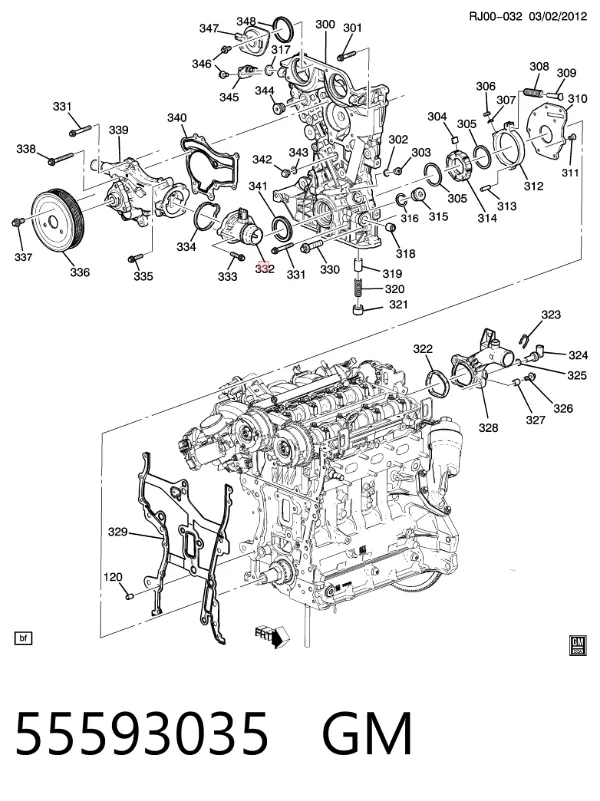 Termostato 55593035 General Motors