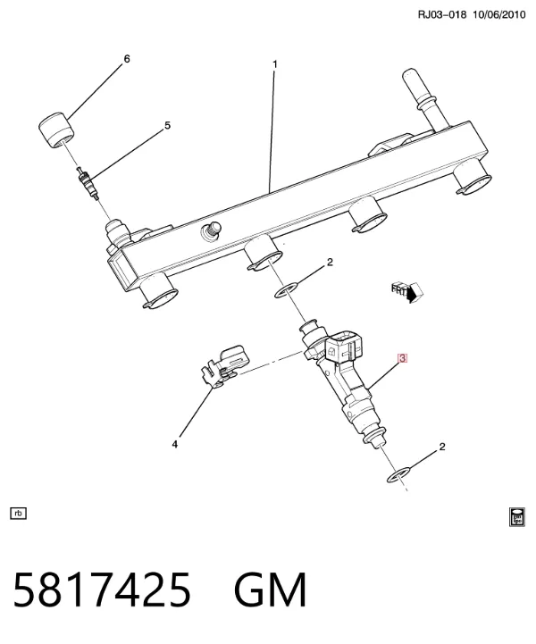 Inyector 5817425 General Motors