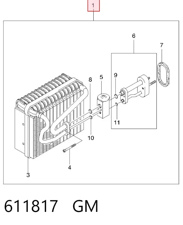 Evaporador de aire acondicionado Daewoo Nubira I