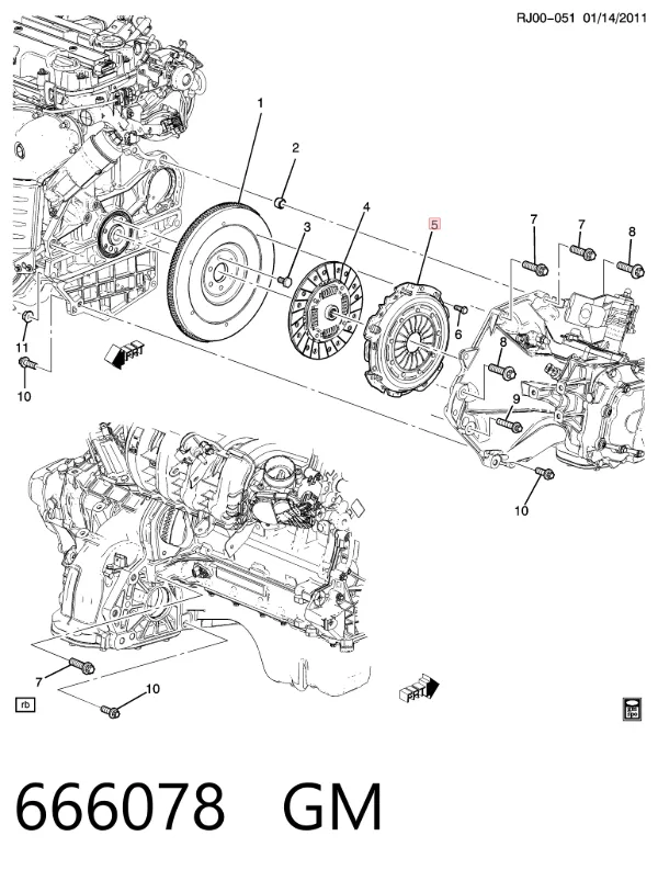Plato de presión de embrague 666078 General Motors