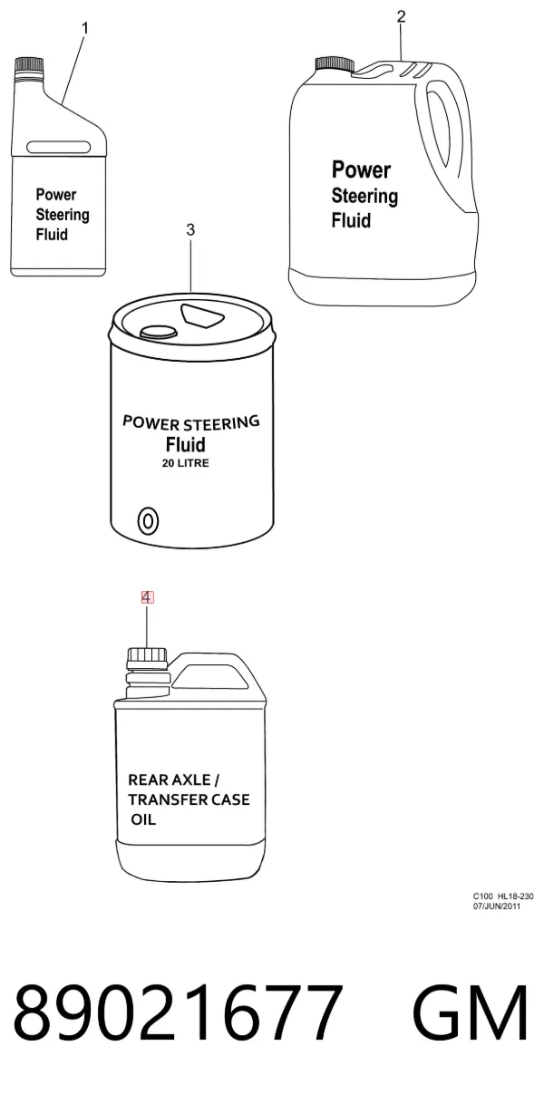 Aceite caja de cambios 89021677 General Motors