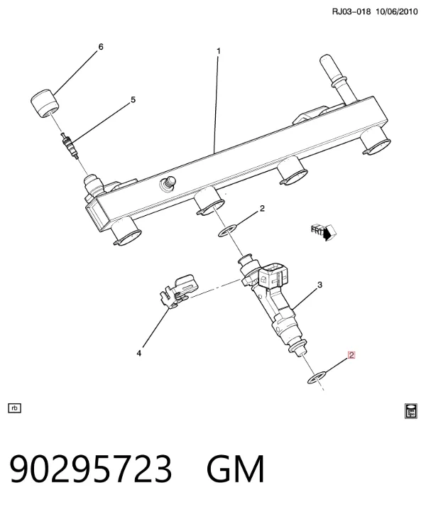 Junta de inyectores 90295723 General Motors