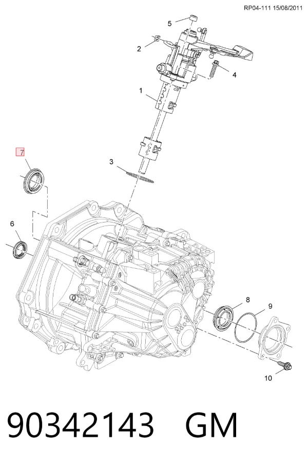 Retén del semieje delantero 90342143 General Motors