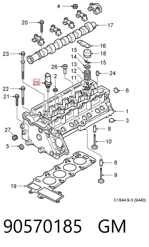 Sensor de temperatura 90570185 General Motors