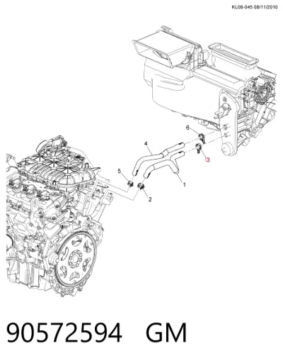 Abrazadera de resorte GM 90572594