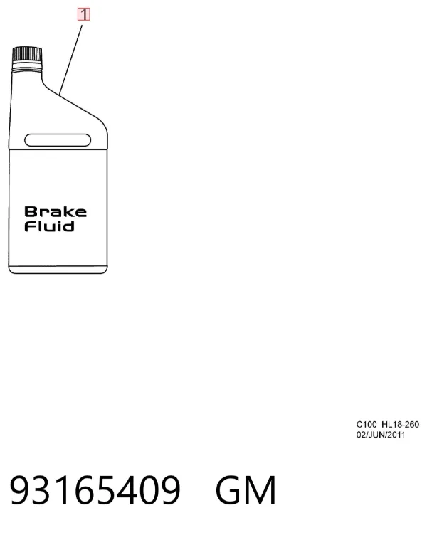 Liquido de frenos 93165409 General Motors