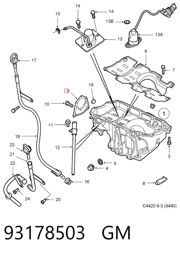 Retén de cigüeñal 93178503 General Motors