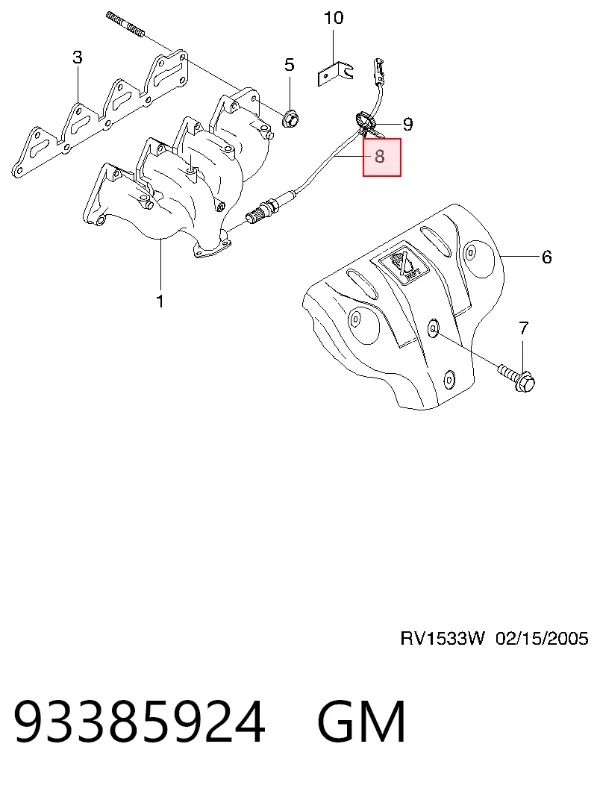Sonda lambda 93385924 General Motors