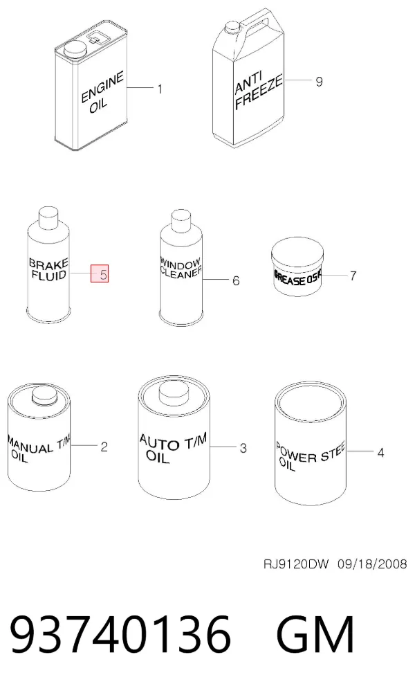Liquido de frenos 93740136 General Motors
