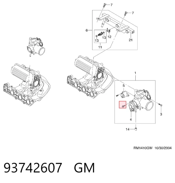 Válvula IAC 93742607 General Motors