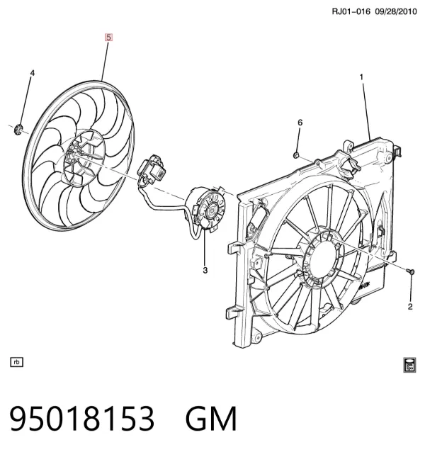 Ventilador del motor Chevrolet Aveo III