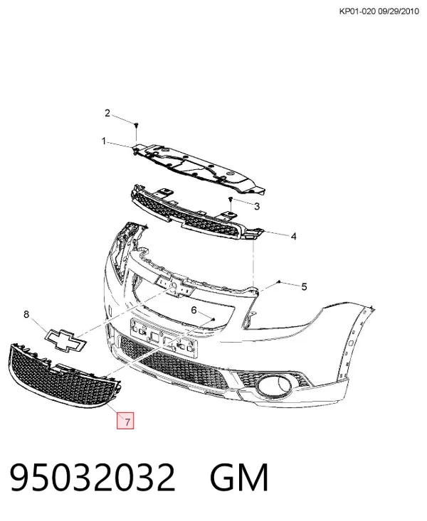 Parrilla Chevrolet Orlando J309