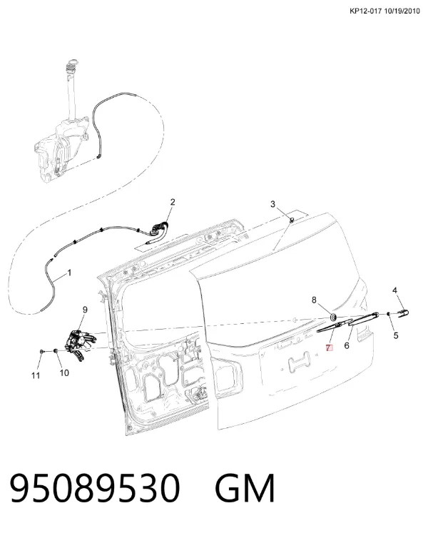 Limpiaparabrisas traseros Chevrolet Orlando J309