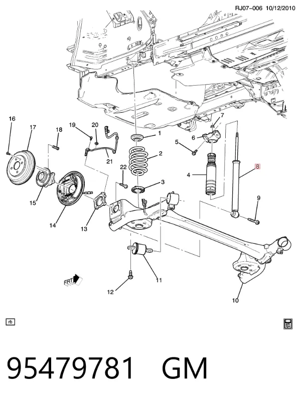 Amortiguador trasero 95479781 General Motors