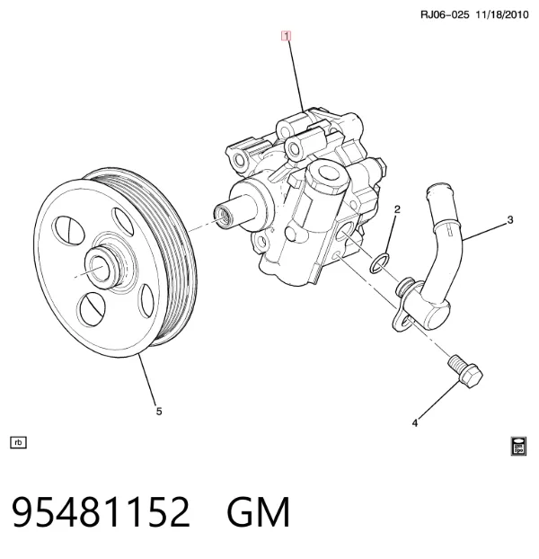 Bomba de dirección 95481152 General Motors
