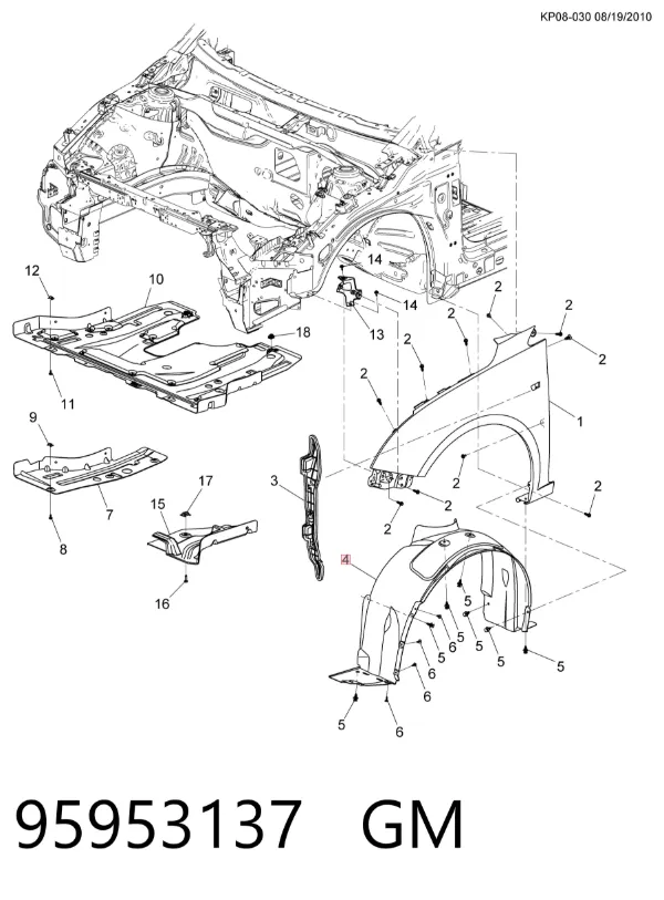 Paso rueda 95953137 General Motors
