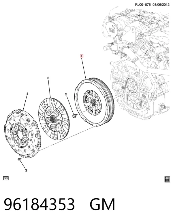 Volante motor 96184353 General Motors