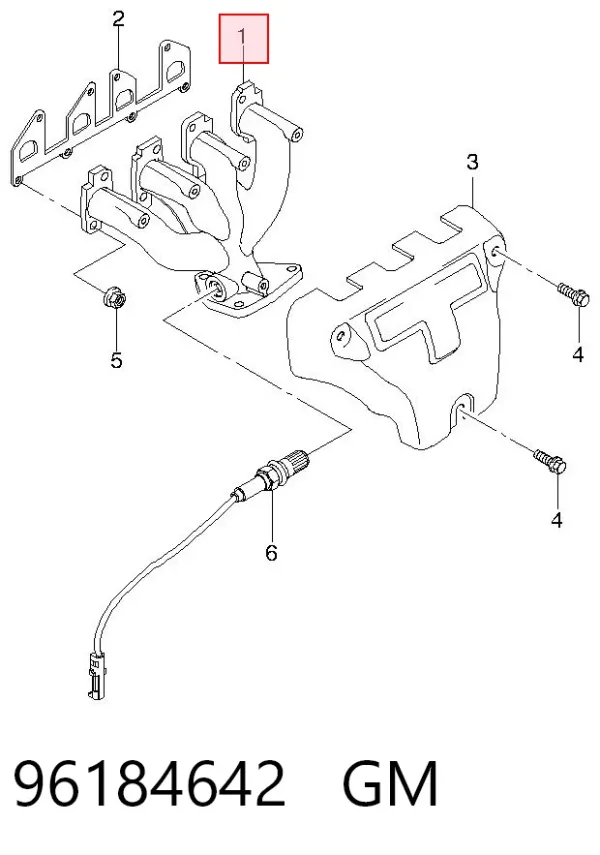 Colector de escape 96184642 General Motors