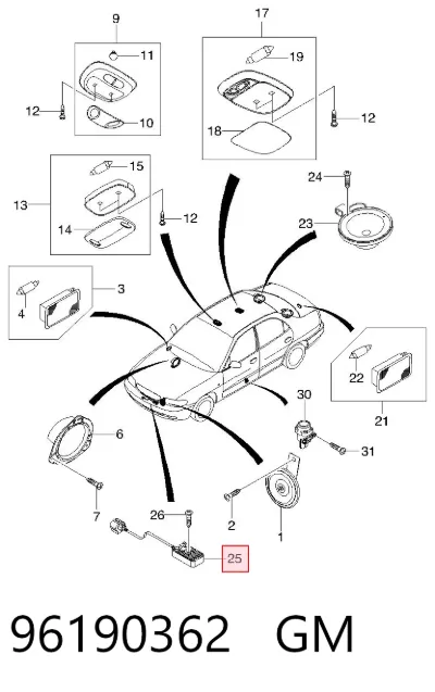 Resistencia del motor del ventilador del aire acondicionado GM 96190362