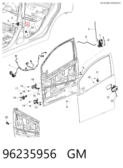 Interruptor de puerta GM 96235956