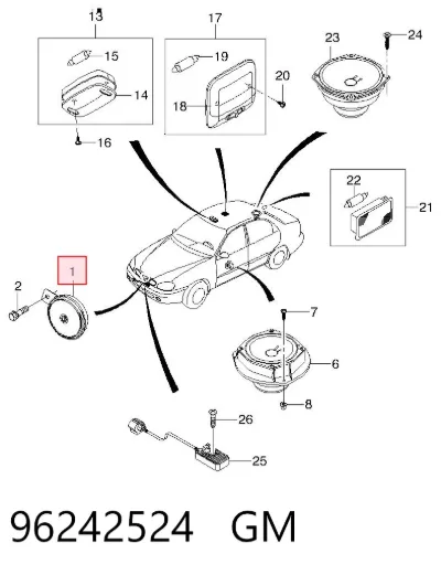 Claxon GM 96242524