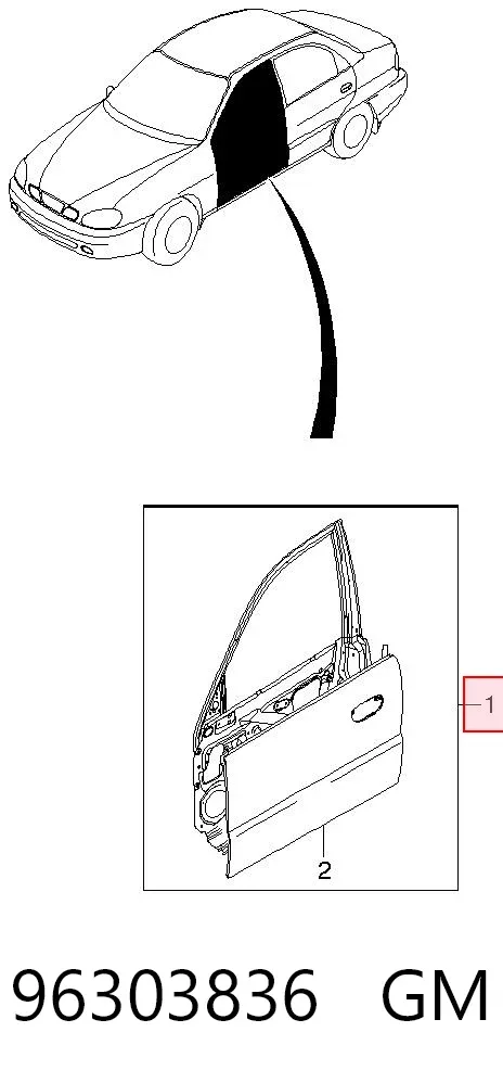 Puerta delantera izquierda Daewoo Lanos KLAT