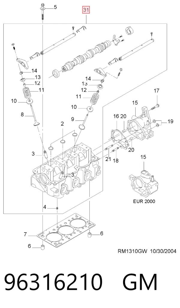 Culata 96316210 General Motors