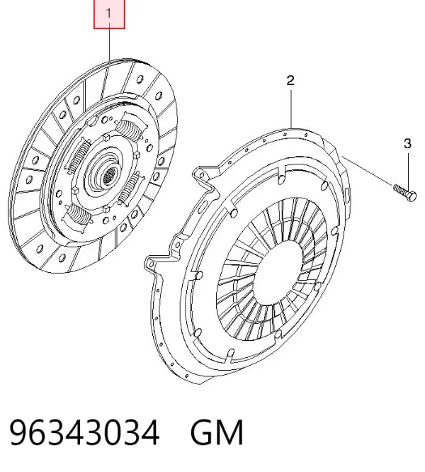 Disco de embrague 96343034 General Motors