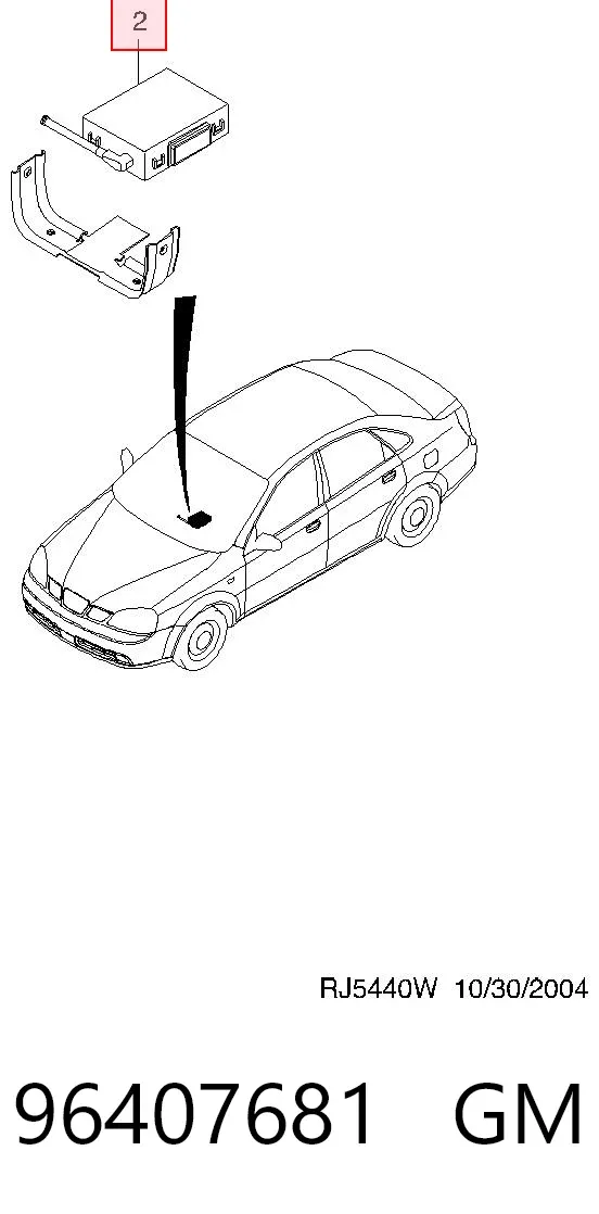 Módulo de alarma 96407681 General Motors