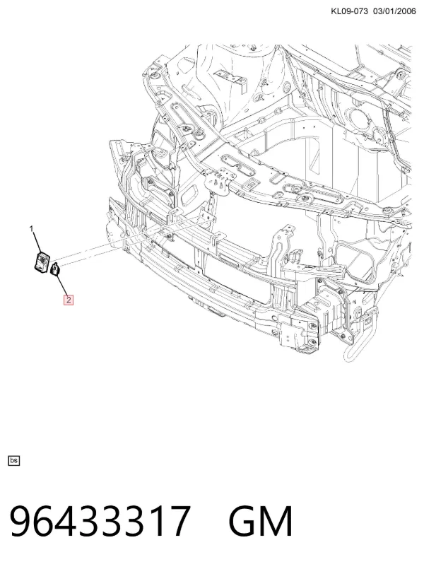 Sensor de temperatura ambiente 96433317 General Motors