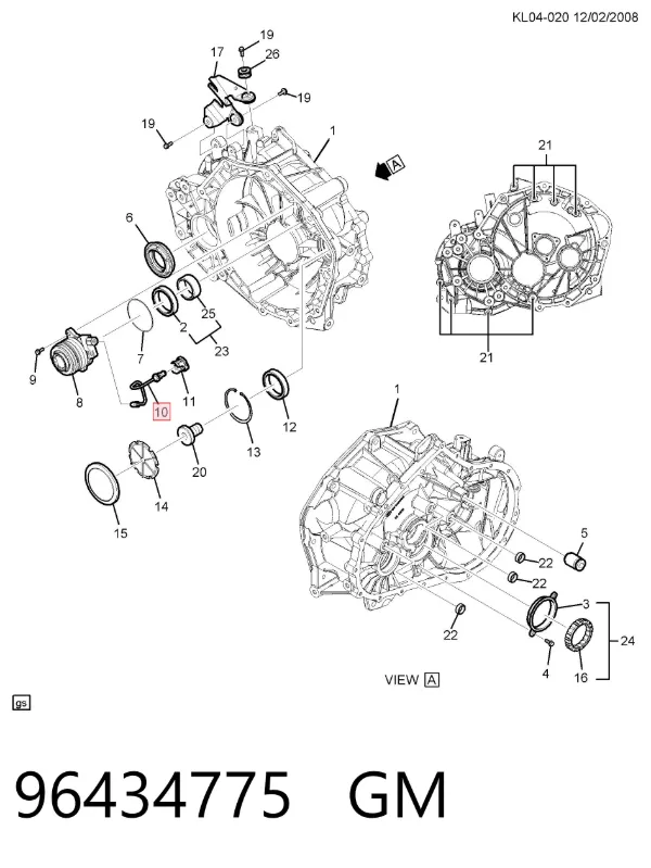 Tubo de embrague 96434775 General Motors