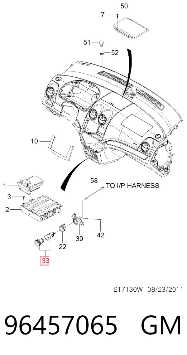 Mechero de coche 96457065 General Motors