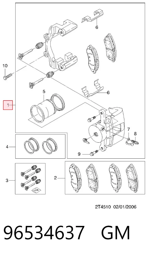 Pinza de freno delantera izquierda 96534637 General Motors