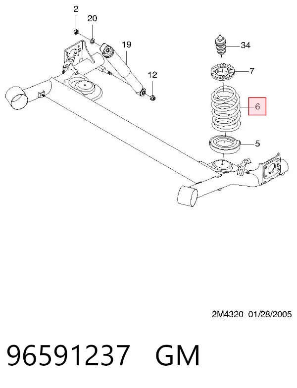 Muelle 96591237 General Motors