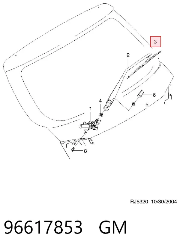Limpiaparabrisas traseros Chevrolet Lacetti J200