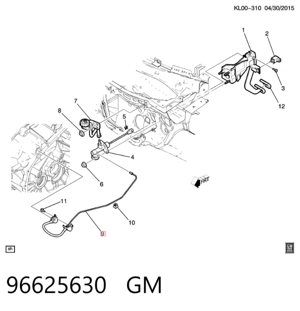 Tubo de embrague 96625630 General Motors