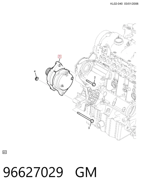Alternador 96627029 General Motors