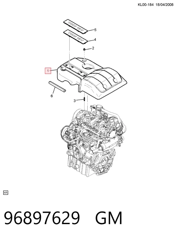 Tapa motor Chevrolet Captiva I