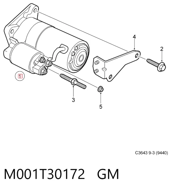 Motor de arranque M001T30172 General Motors