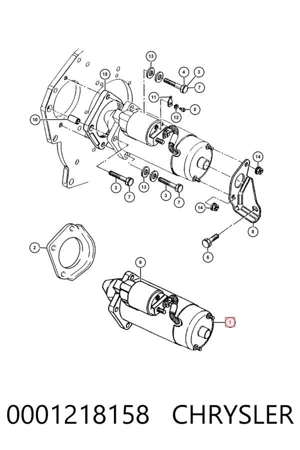 Motor de arranque 0001218158 Chrysler