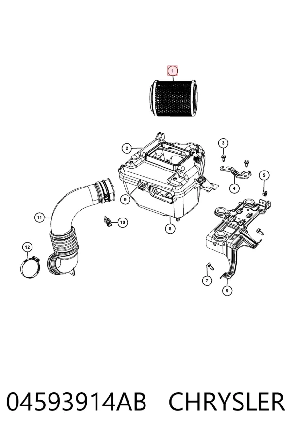 Filtro de aire 04593914AB Chrysler