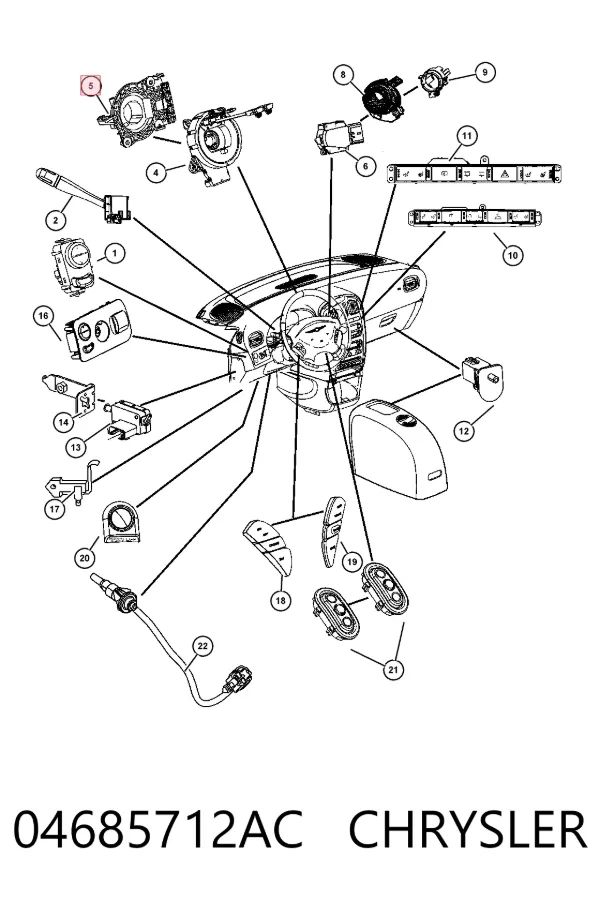 Anillo AIRBAG 04685712AC Chrysler