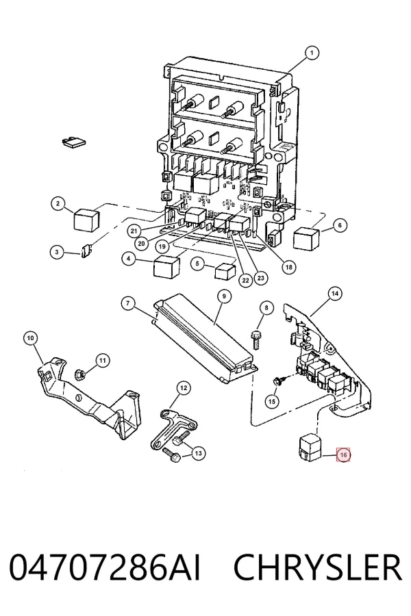 Relé ventilador 04707286AI Chrysler