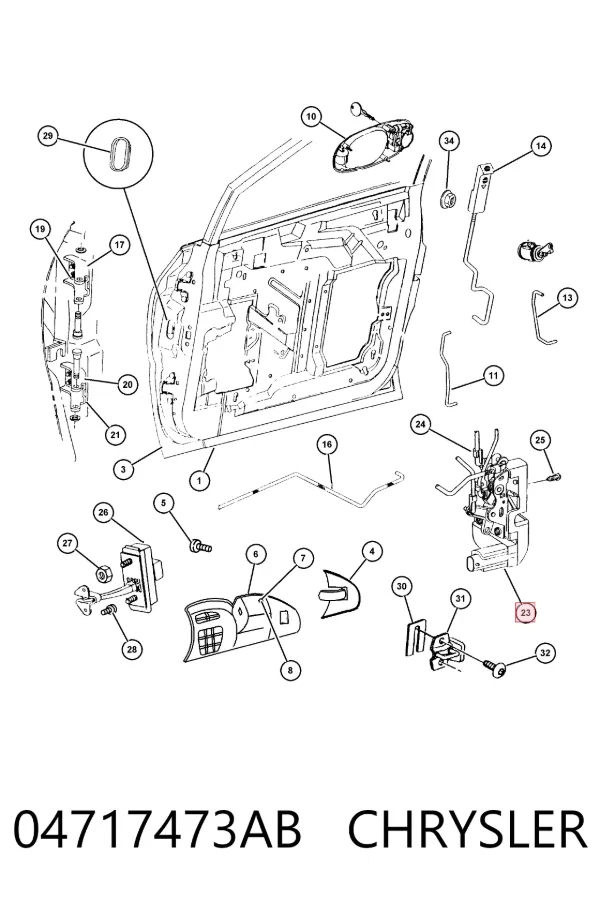 Cerradura Chrysler Voyager II GS