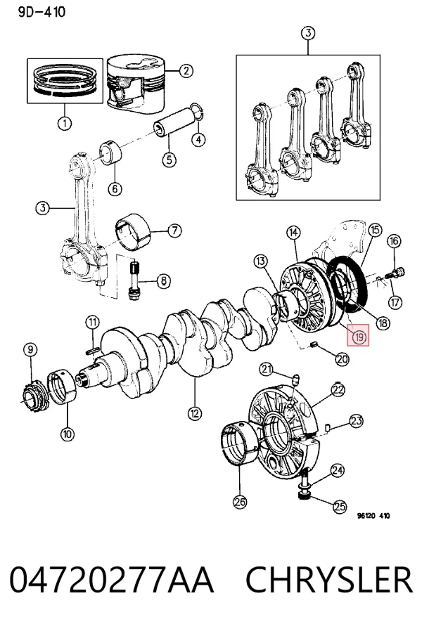 Retén de cigüeñal Jeep Grand Cherokee I